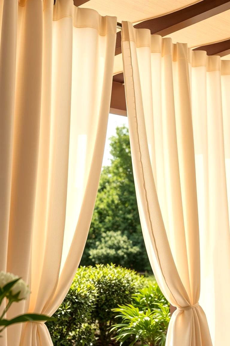 Outdoor Curtains for Flexibility - 24 Backyard Privacy Ideas