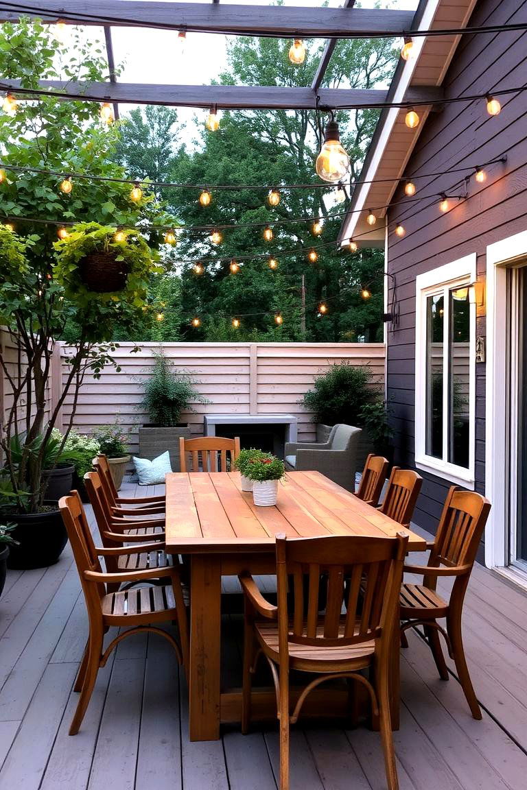 Outdoor Dining Area - 24 Backyard Decor Ideas