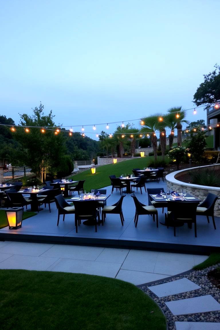 Outdoor Dining Escapade - 24 Down Sloped Backyard Ideas