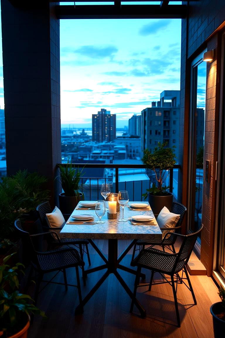 Outdoor Dining Haven - 24 Loft Balcony Ideas