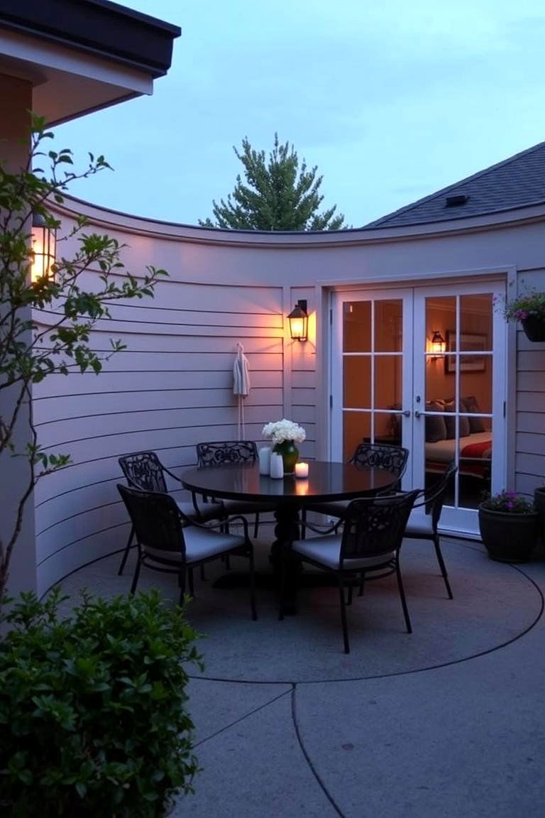 Outdoor Dining Nook - 24 Semi Circle Patio Ideas and Inspiration
