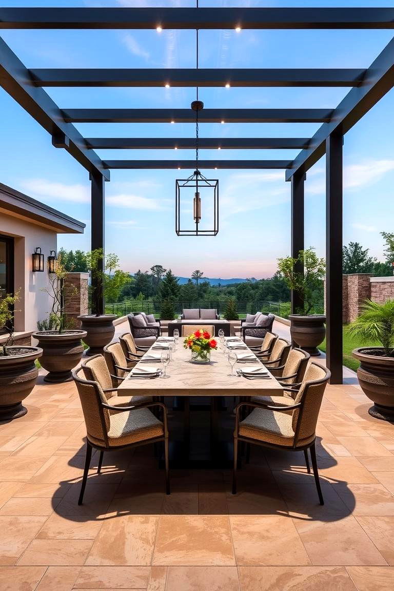 Outdoor Dining Oasis - 24 L Shaped Backyard Ideas