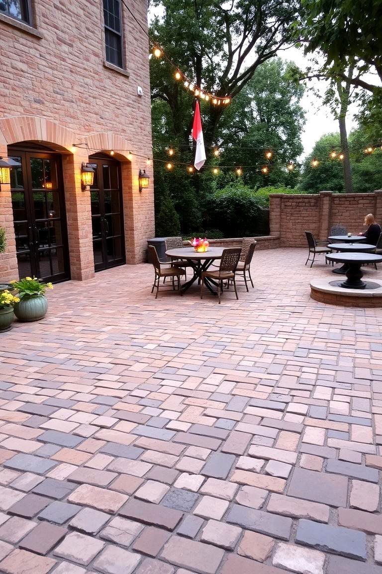 Outdoor Dining Space - 24 cobblestone patio ideas