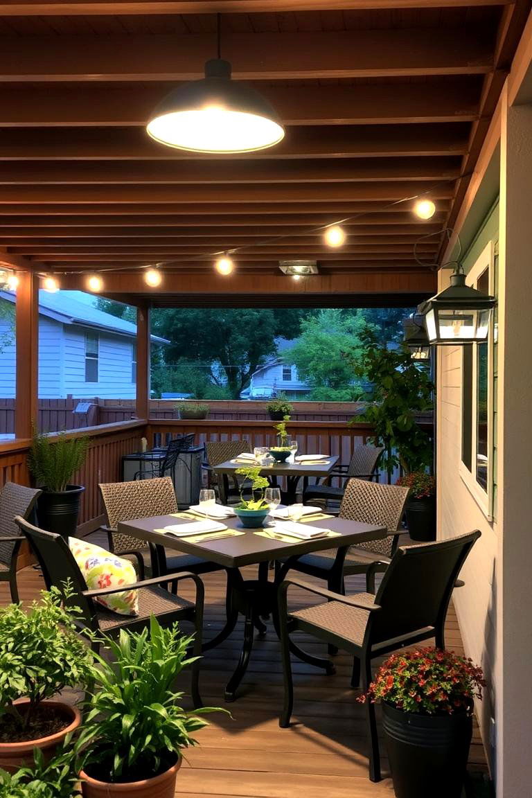 Outdoor Dining Spot - 24 Under Deck Landscaping Ideas