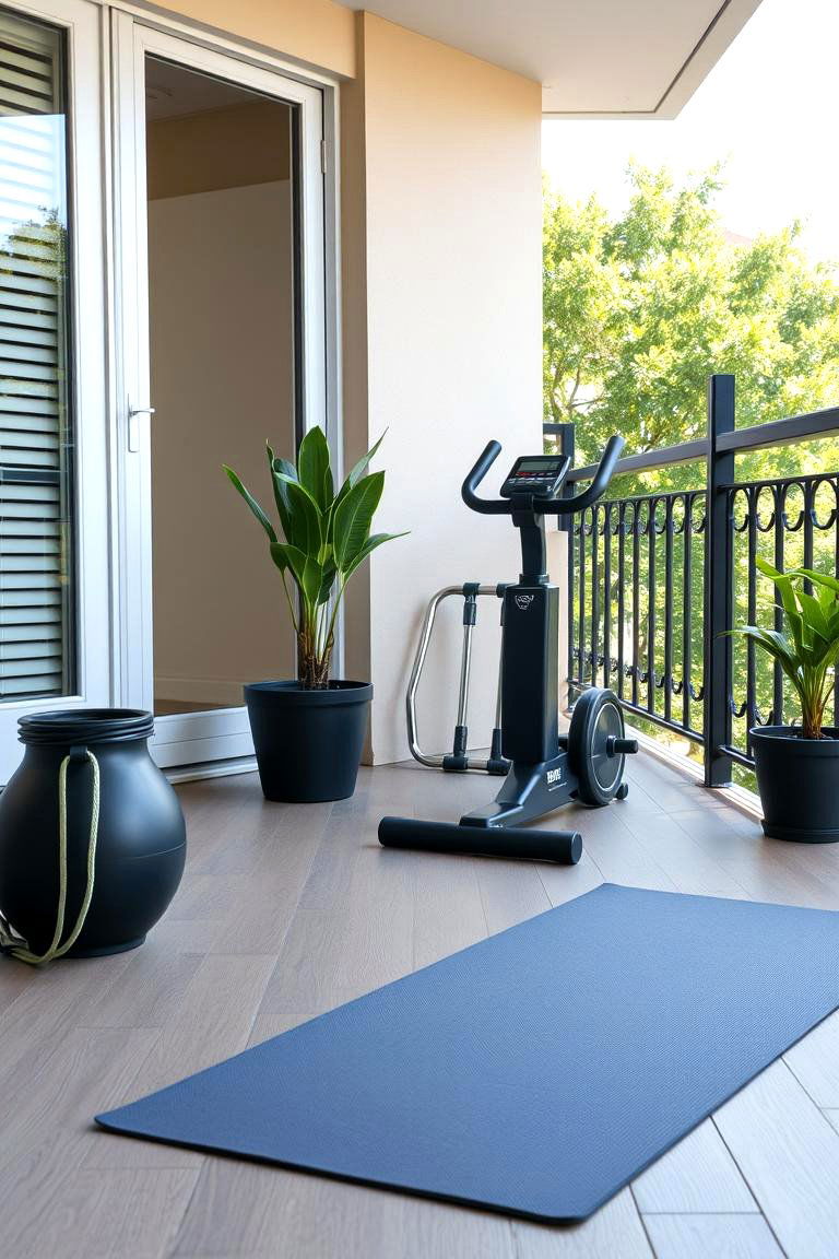 Outdoor Exercise Space - 24 Small Balcony Ideas