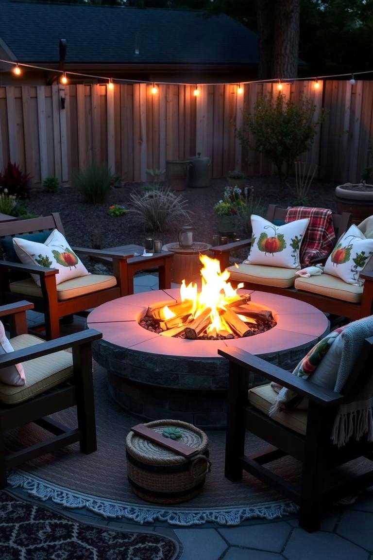 Outdoor Fire Pit for Warm Gatherings - 24 fall outdoor decorating ideas