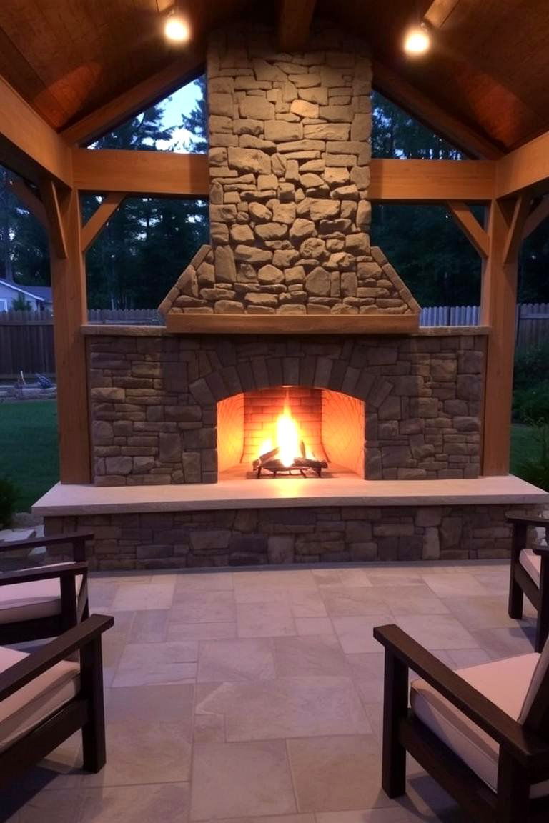 Outdoor Fireplaces for Year Round Comfort - 24 Hardscape Ideas