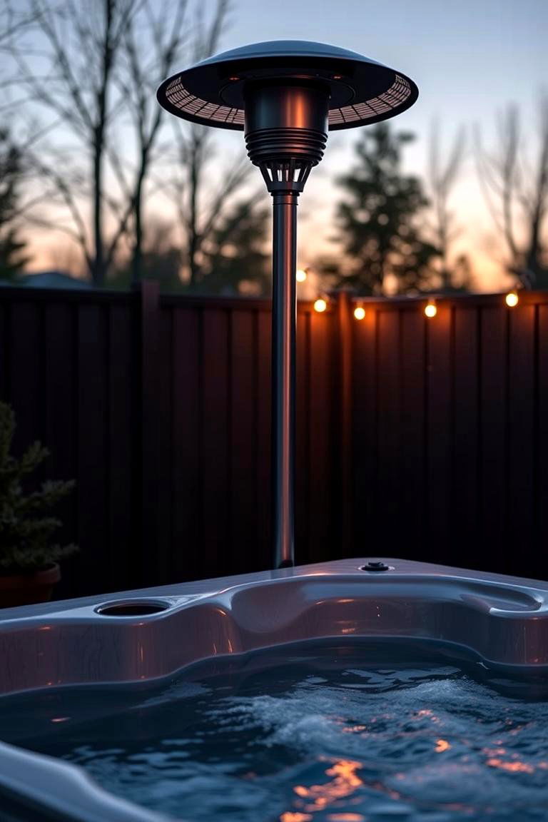 Outdoor Heater Integration - 24 Hot Tub Landscaping Ideas