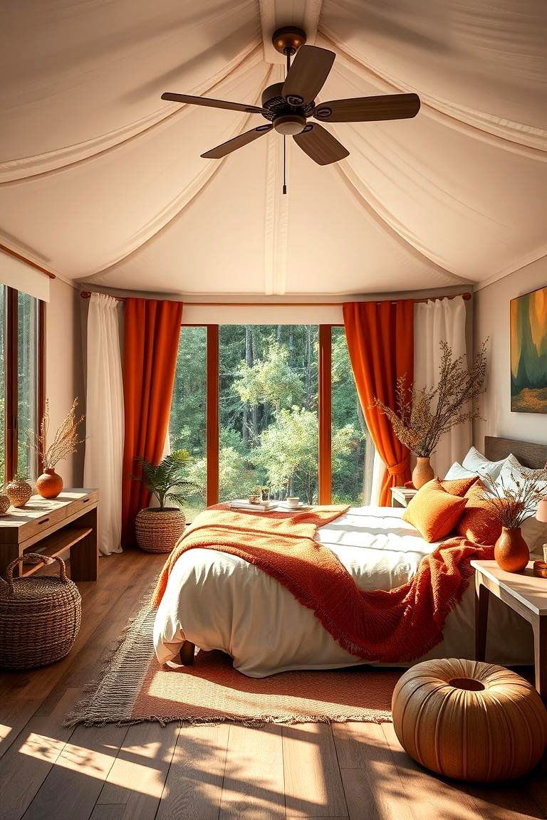 Outdoor Inspired Burnt Orange Retreat - 24 Burnt Orange Bedroom Ideas