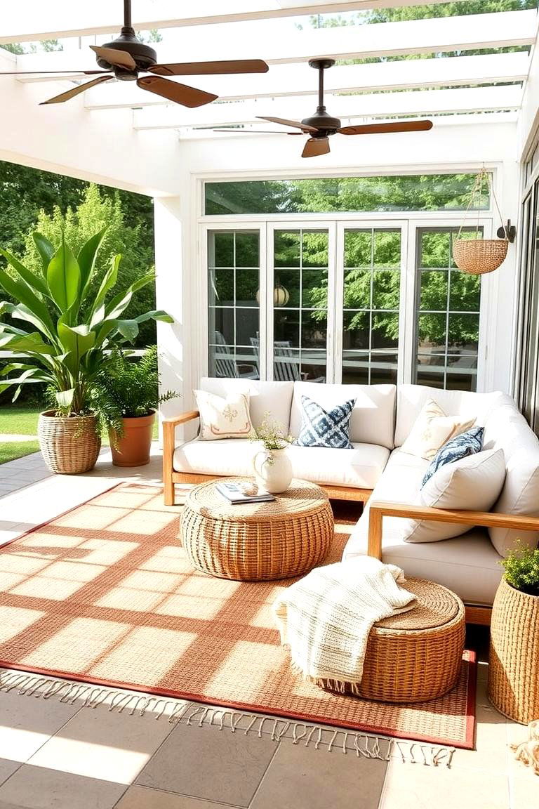 Outdoor Inspired Living Room - 24 Enclosed Porch Ideas