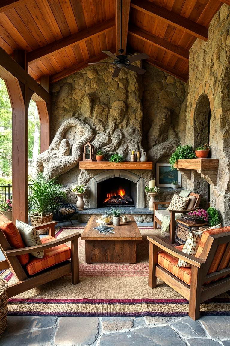 Outdoor Inspired Lounge Design - 24 Man Cave Seating Ideas