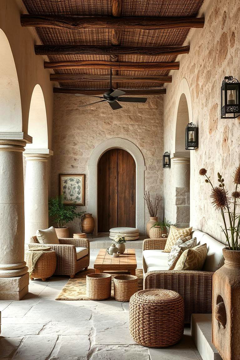Outdoor Inspired Textures - 24 Mediterranean Living Room Ideas