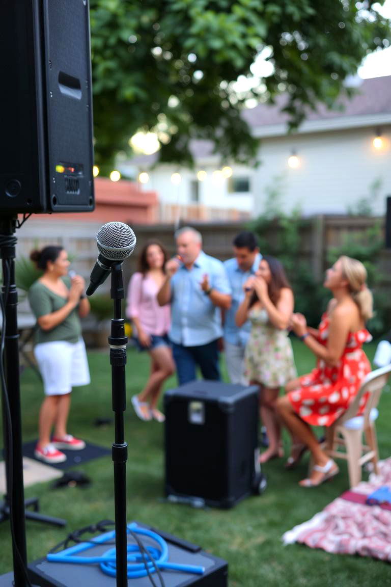 Outdoor Karaoke Party - 24 Backyard Birthday Party Ideas