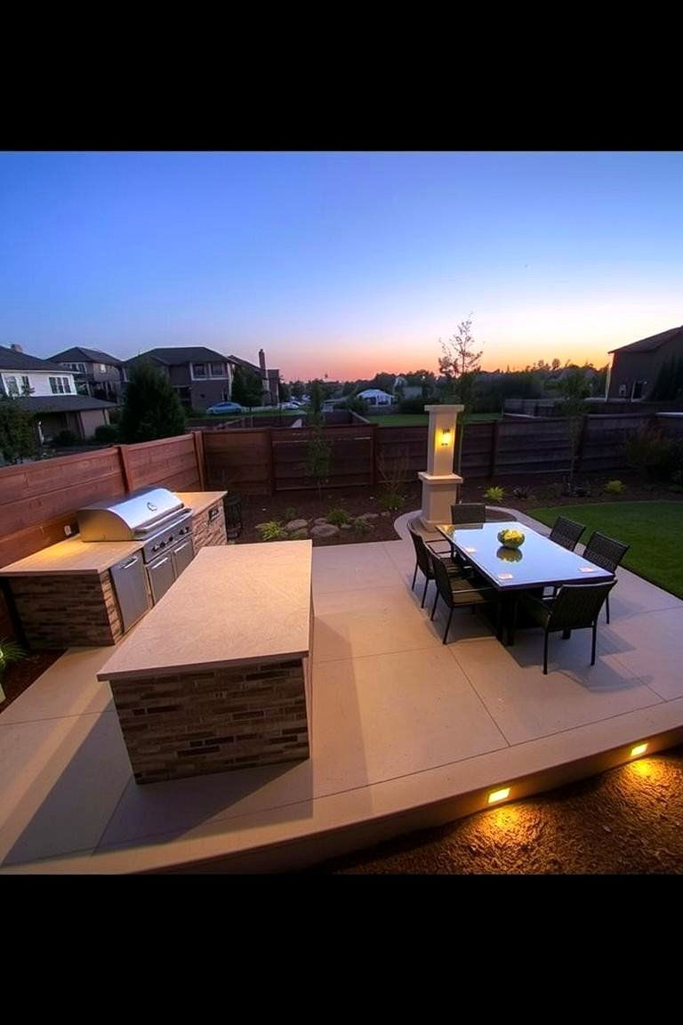 Outdoor Kitchen and Dining - 24 Raised Concrete Patio Ideas