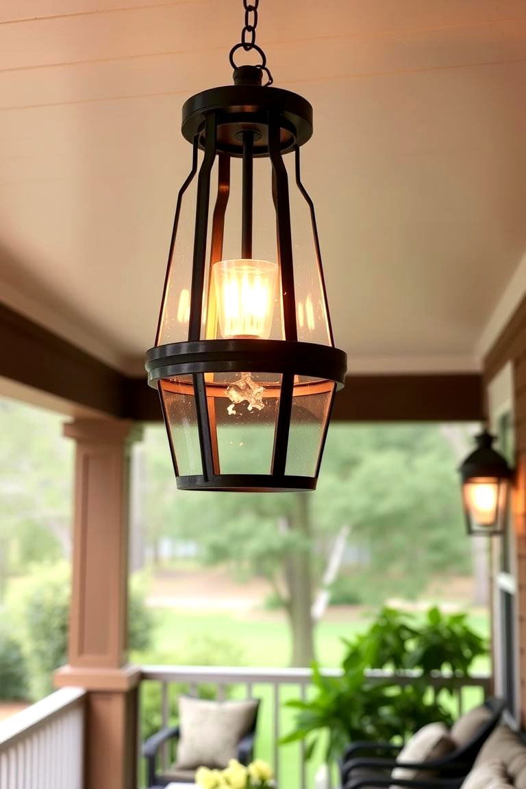 Outdoor Lantern Chandeliers - 24 Front Porch Lighting Ideas