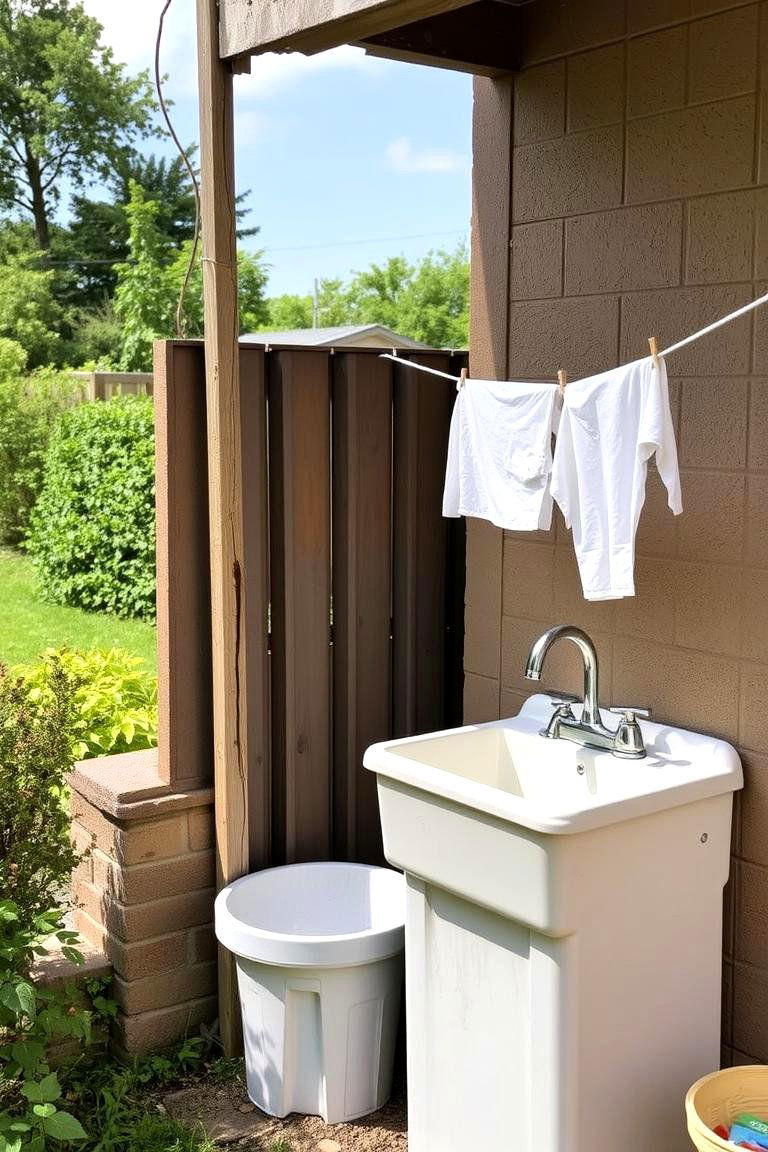 Outdoor Laundry Sink Station - 24 Outdoor Laundry Area Design Ideas