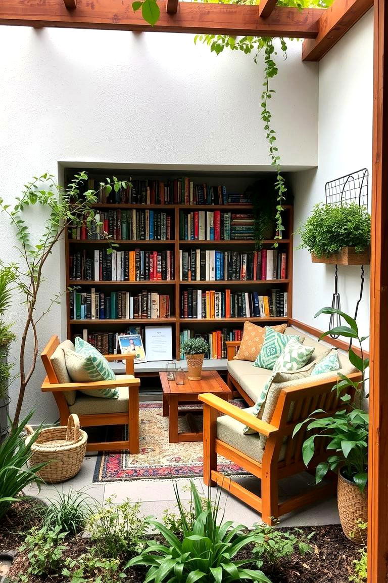 Outdoor Library Nook - 24 Outdoor Living Space Ideas