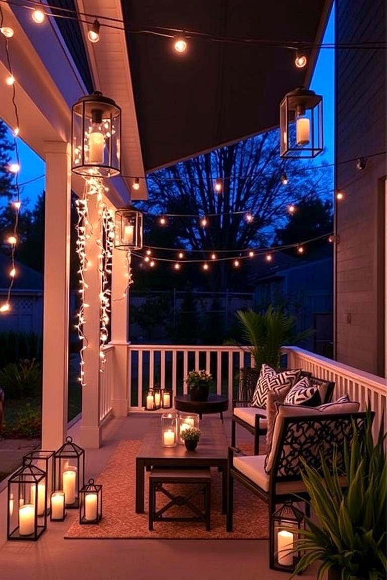 Outdoor Lighting Ambience - 24 Small Porch Ideas