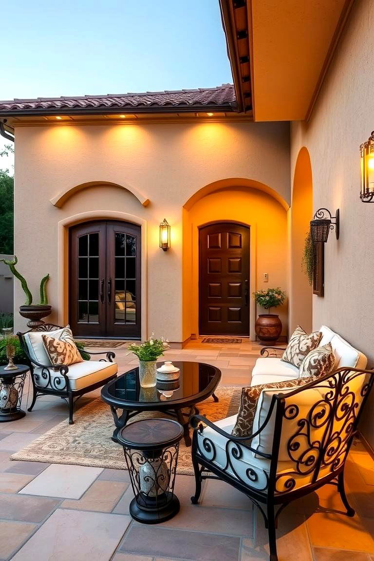 Outdoor Living Room Concept - 24 spanish style home exterior ideas