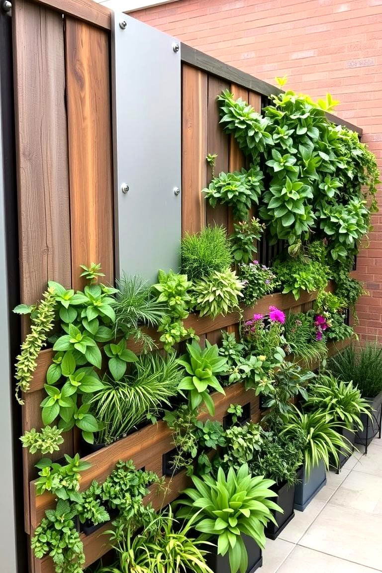 Outdoor Living Wall - 24 Balcony Privacy Ideas