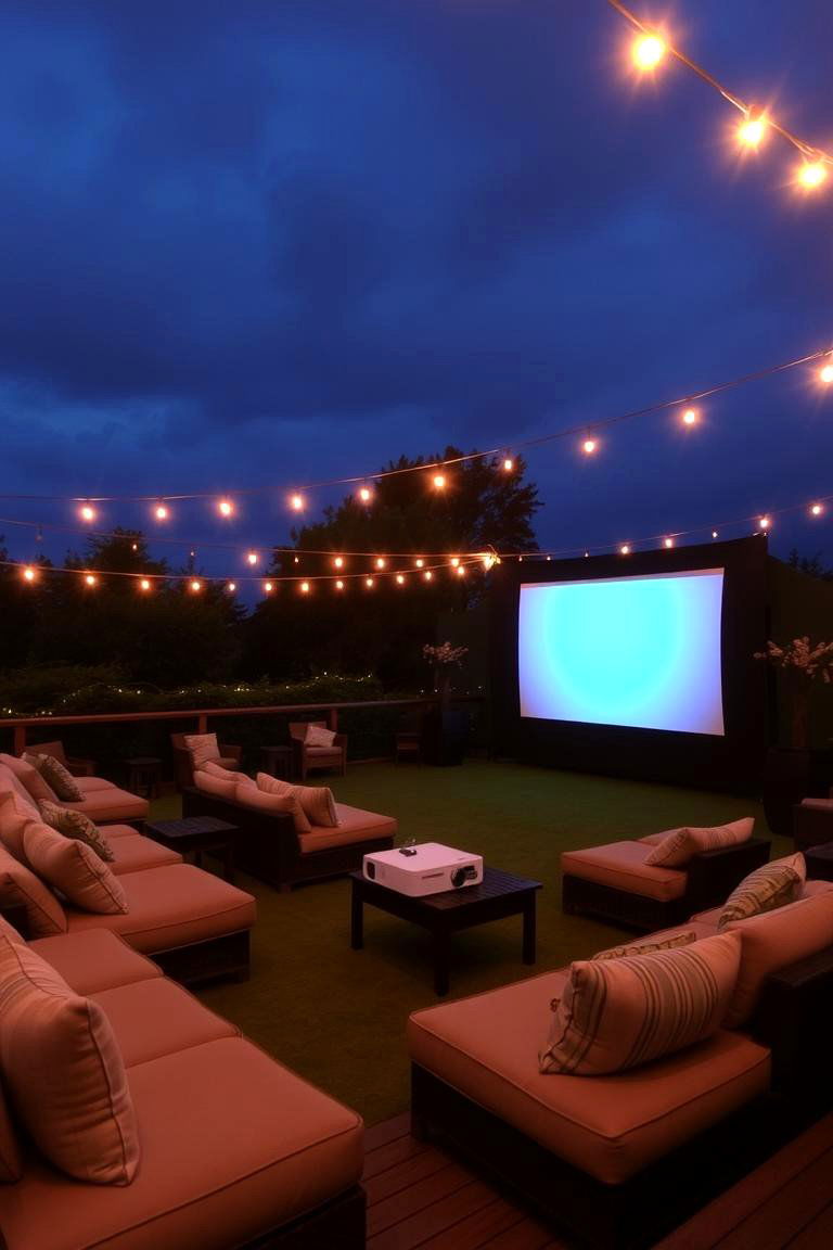 Outdoor Movie Deck - 24 Backyard Deck Ideas