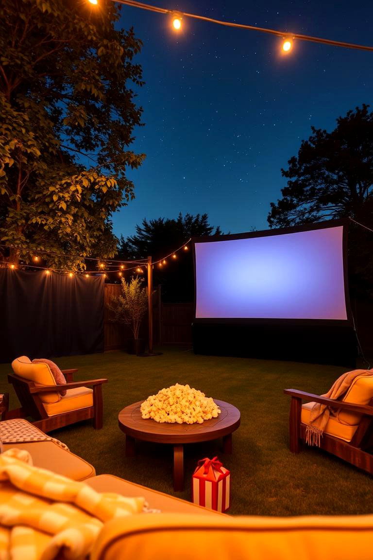 Outdoor Movie Night - 24 Graduation Party Ideas
