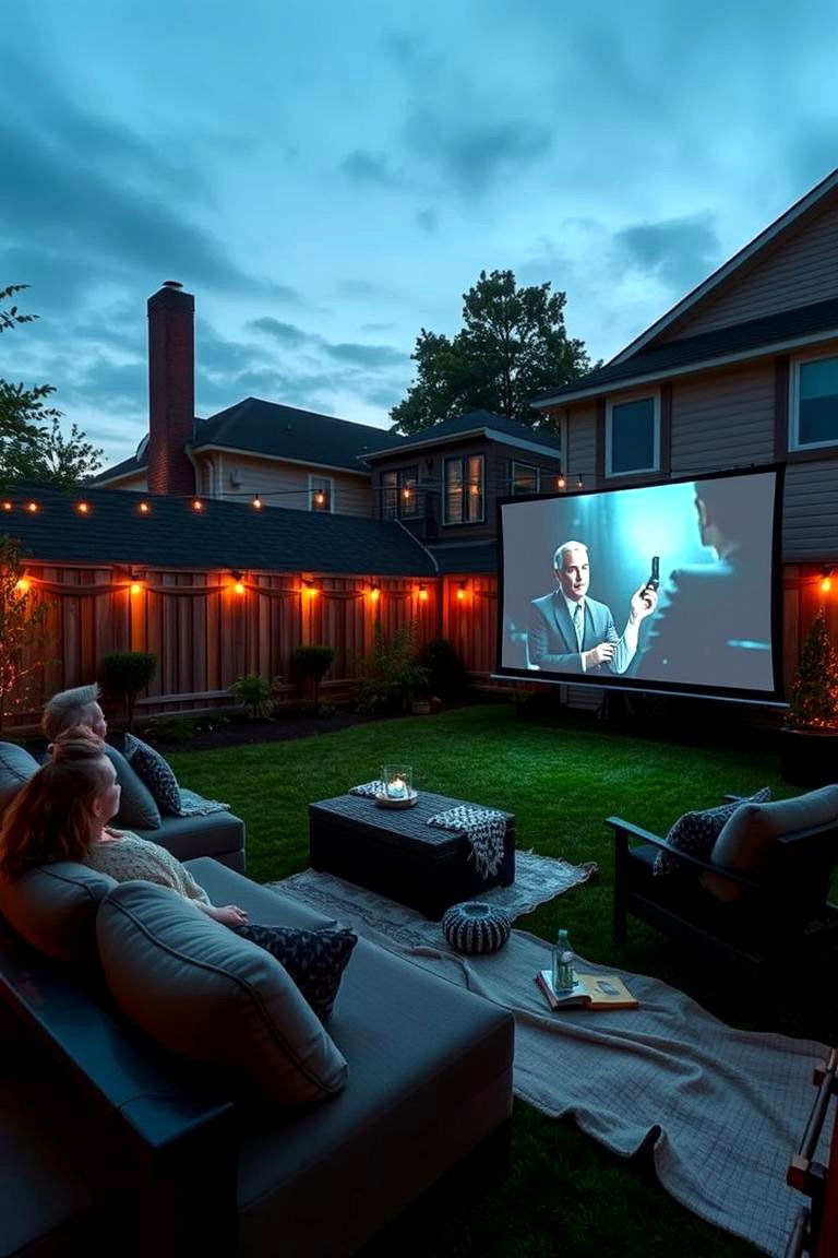 Outdoor Movie Night Experience - 24 Garden Party Ideas
