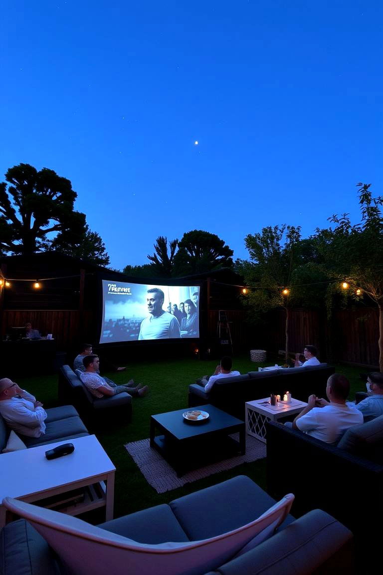 Outdoor Movie Screening - 24 Backyard Wedding Ideas