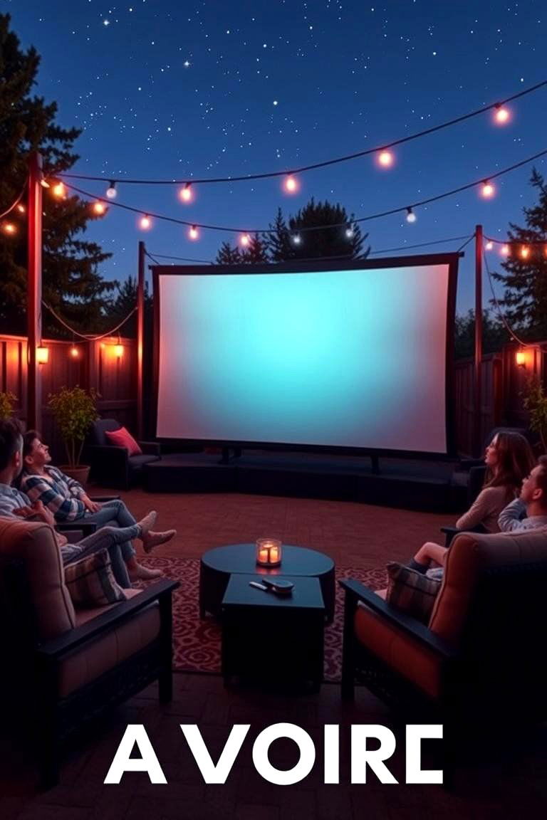 Outdoor Movie Theater - 24 Attached Covered Patio Ideas