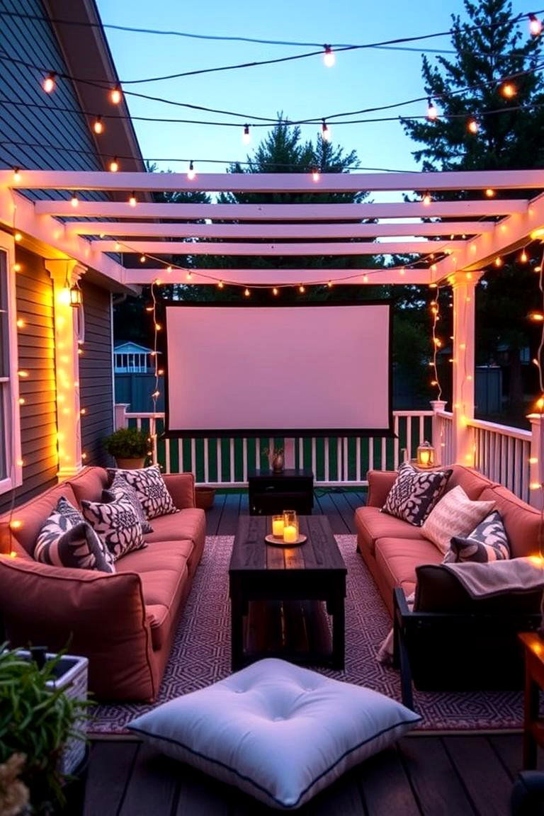 Outdoor Movie Theater - 24 Back Porch Ideas