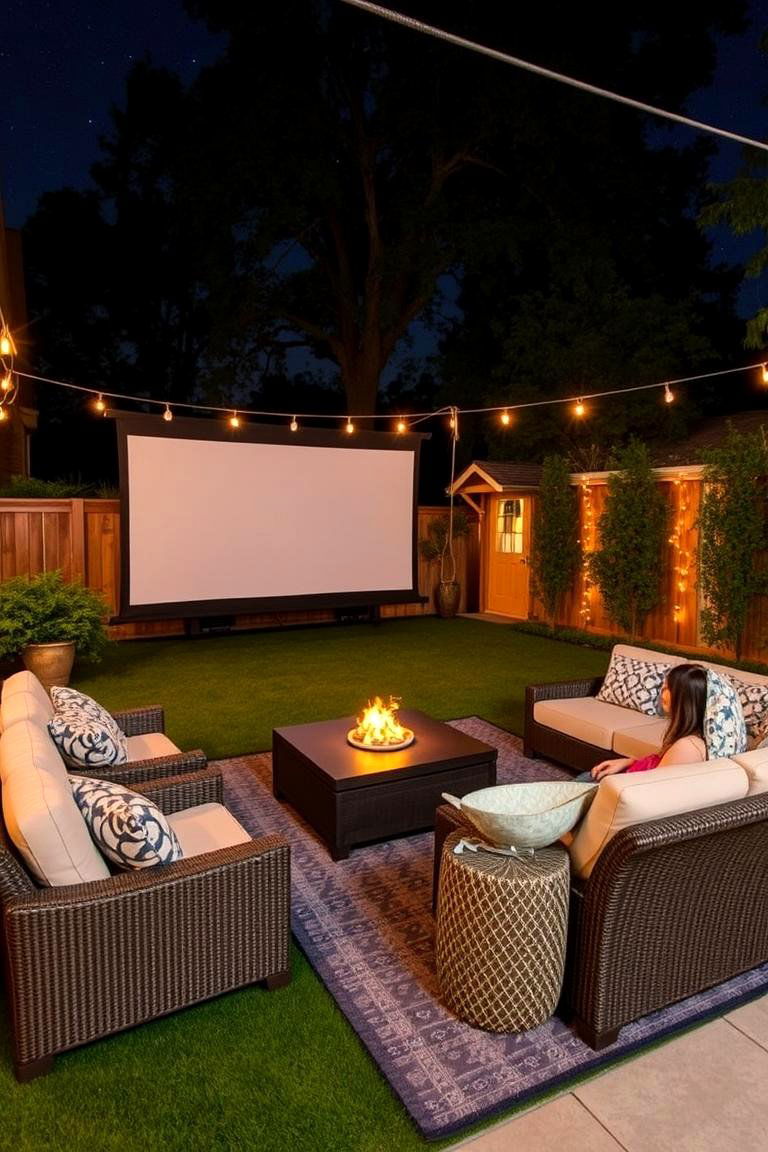Outdoor Movie Theater - 24 Backyard Patio Ideas