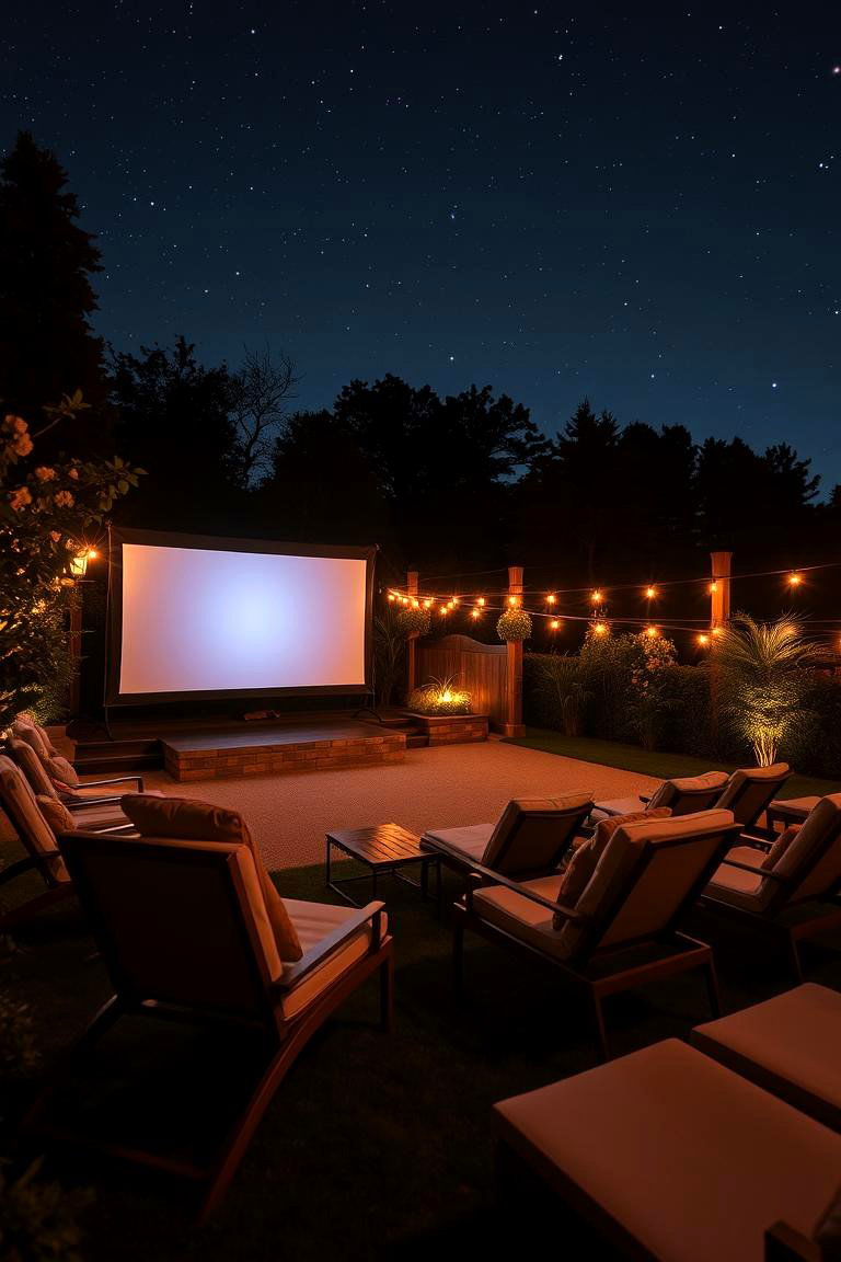 Outdoor Movie Theater - 24 Outdoor Living Space Ideas