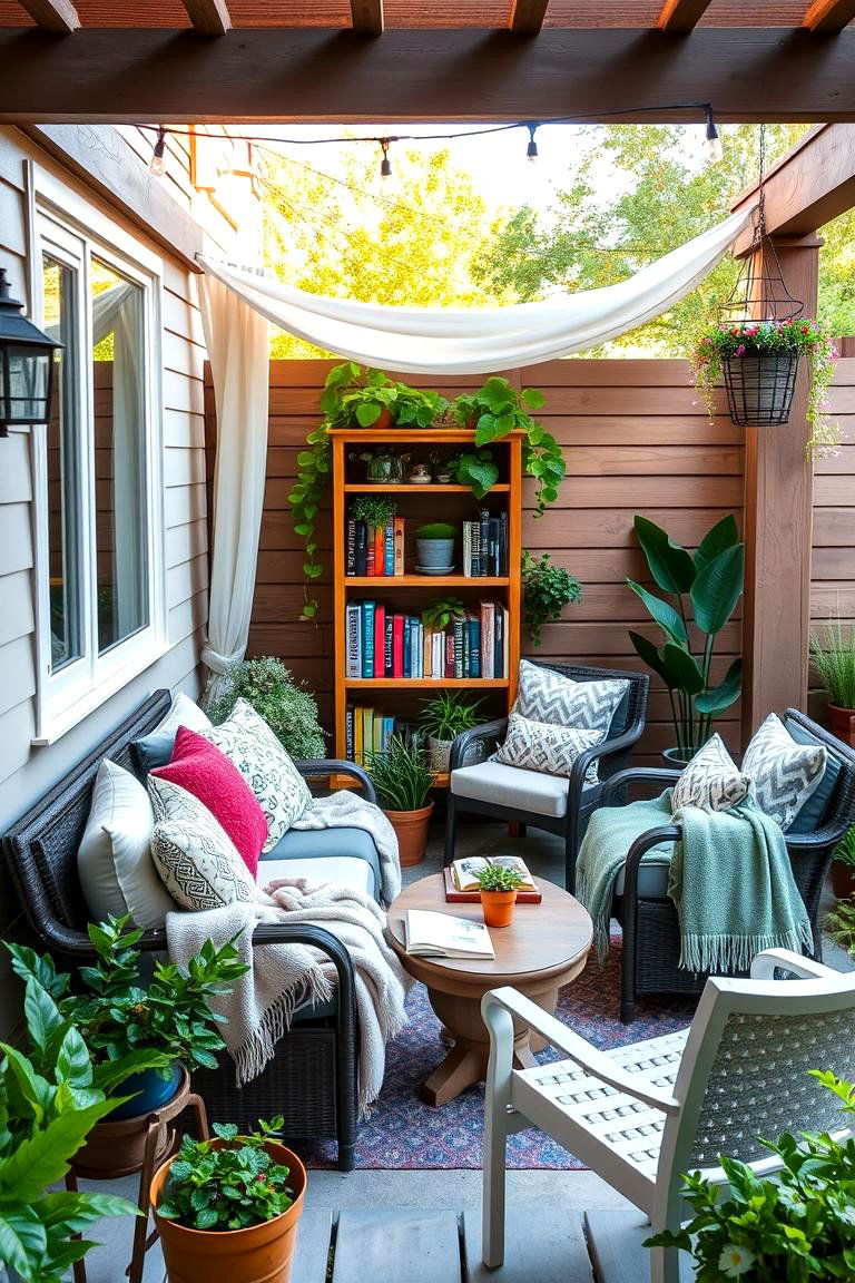 Outdoor Patio Reading Nook - 24 kids reading nook ideas