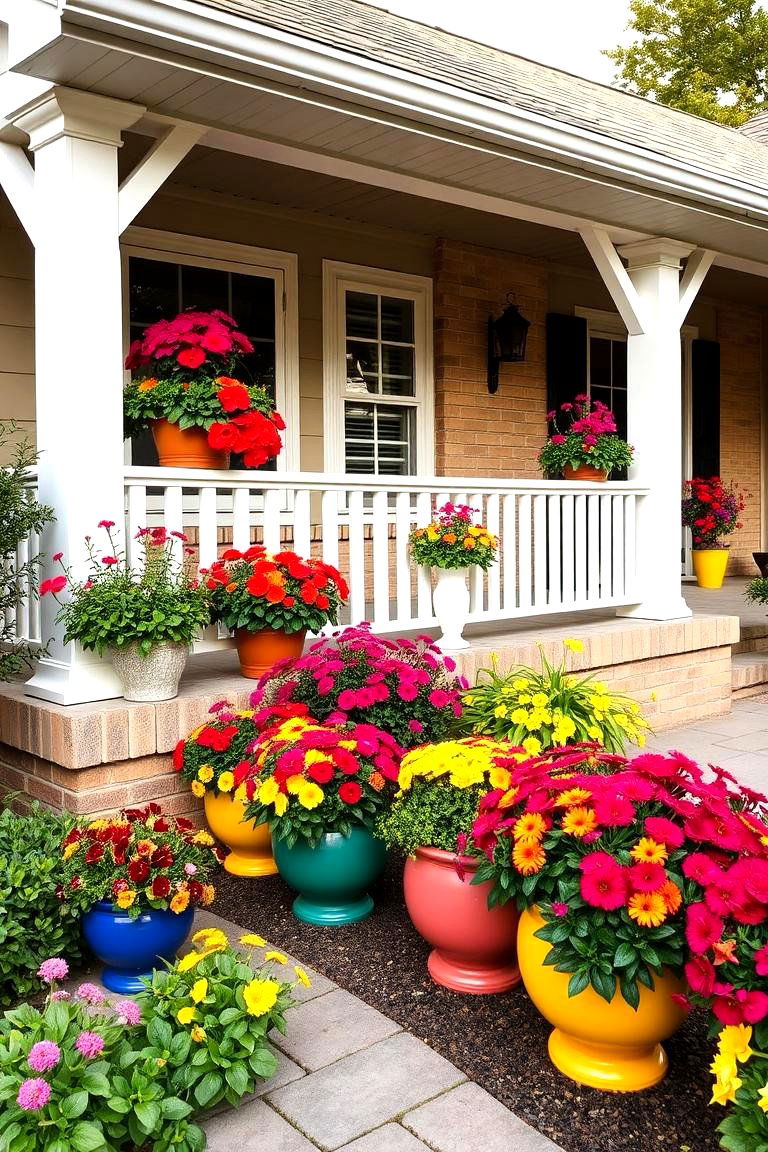 Outdoor Planters and Pottery - 24 Ideas for Ranch-Style Home Exteriors