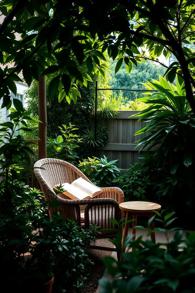 Outdoor Reading Nook in the Shade - 24 Shade Garden Design Ideas