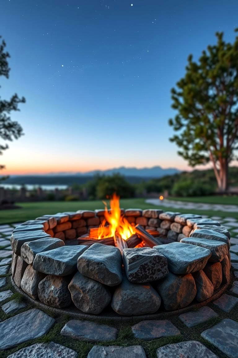Outdoor Retreat Rock Fire Pit - 24 Rock Fire Pit Ideas