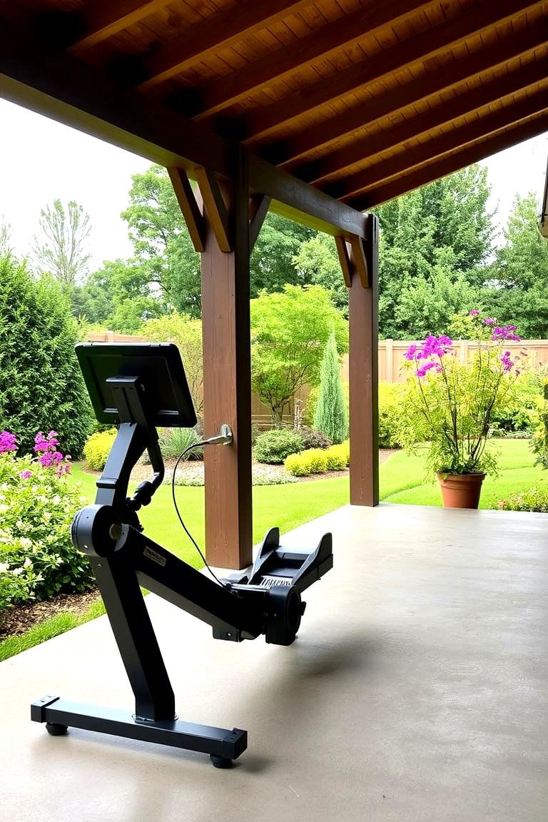 Outdoor Rowing Machine Option - 24 Outdoor Gym Ideas