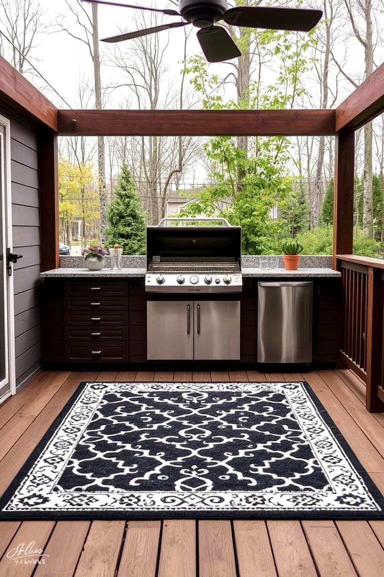 Outdoor Rug for Definition - 24 Outdoor Kitchen on Deck
