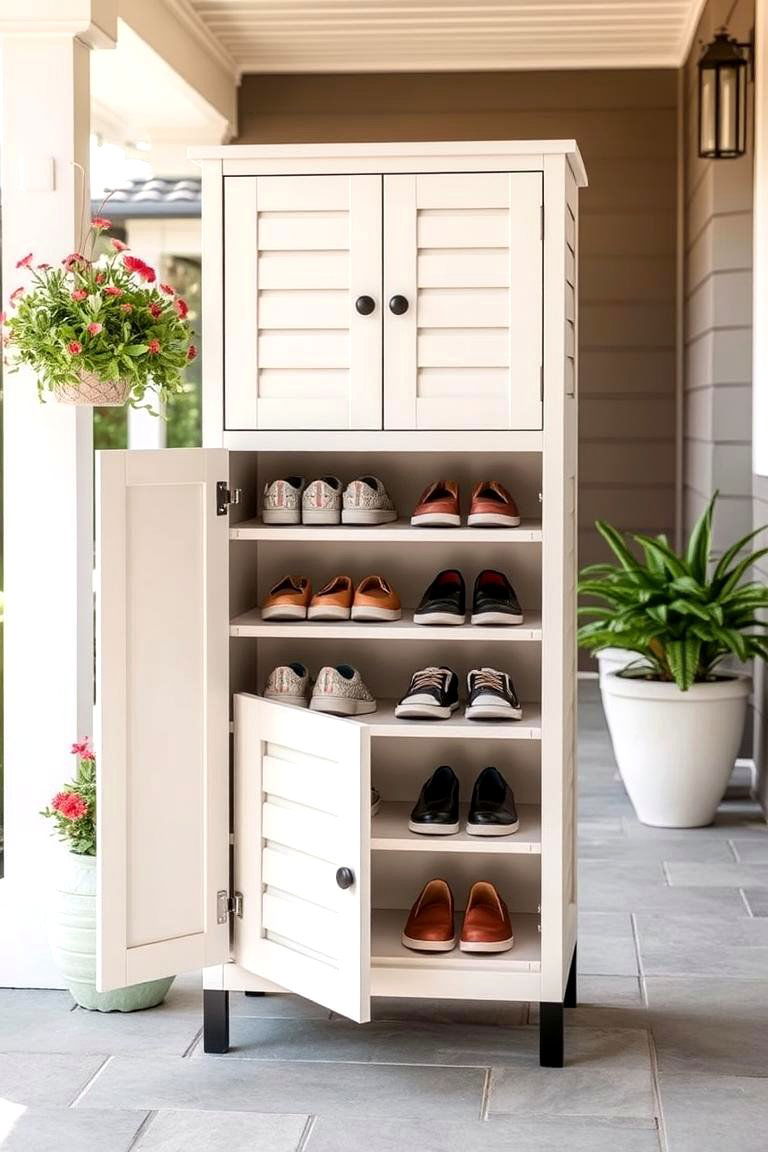 Outdoor Shoe Cabinet - 24 Outdoor Shoe Storage Ideas