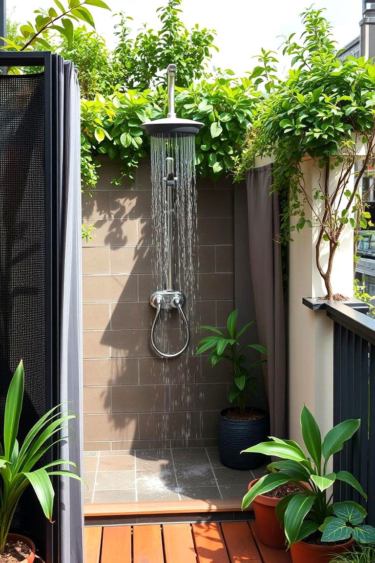 Outdoor Shower Space - 24 Balcony Ideas
