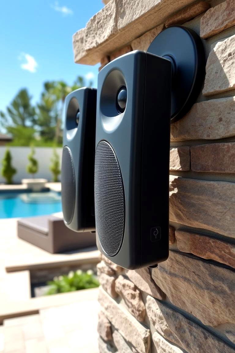 Outdoor Sound System - 24 Pool Decor Ideas