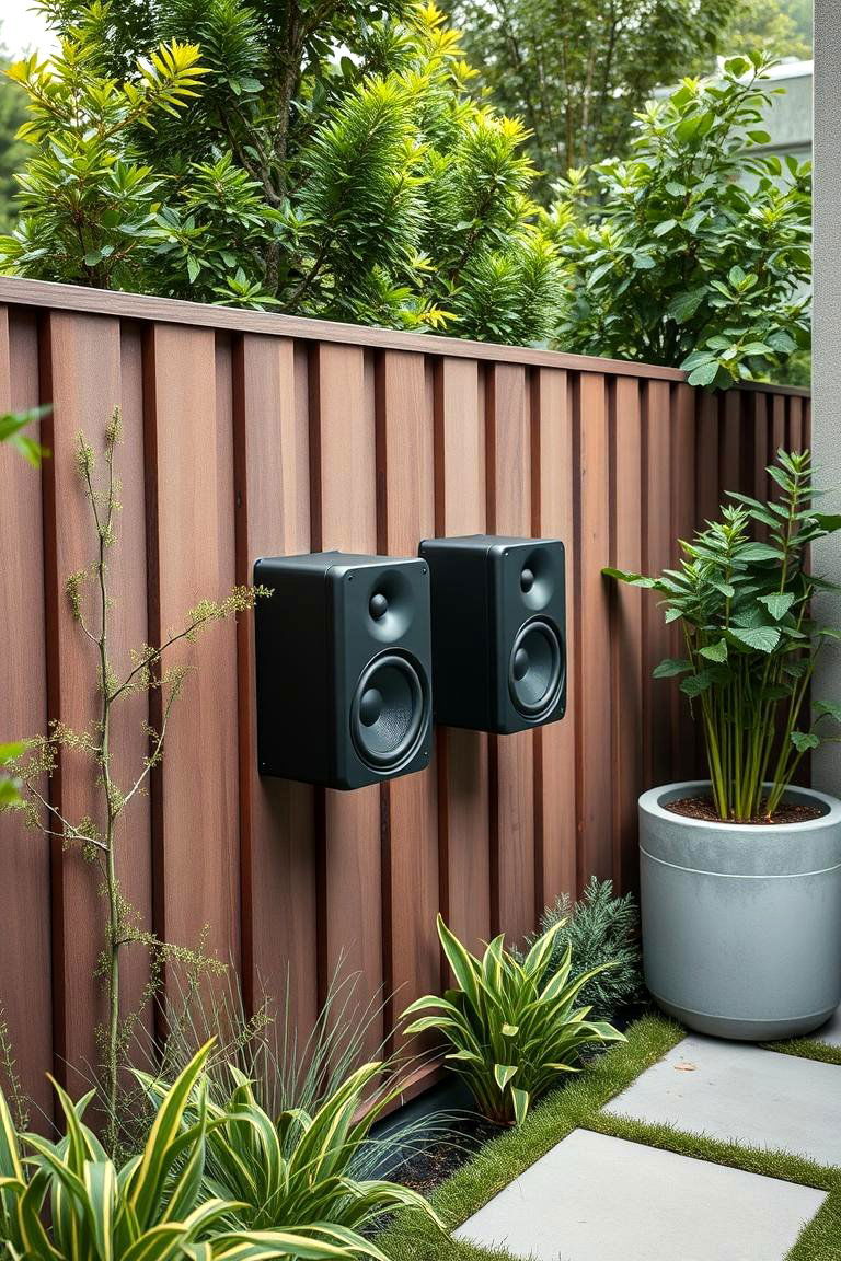 Outdoor Speaker System - 24 Small Backyard Patio Ideas