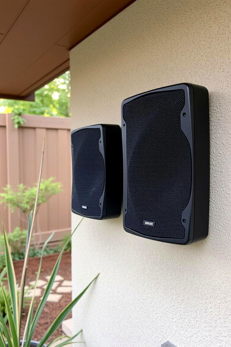 Outdoor Speaker System - 24 Modern Backyard Ideas