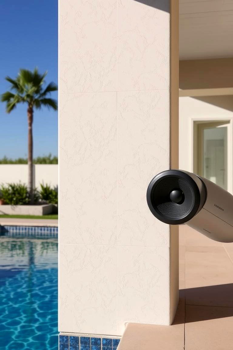 Outdoor Speakers - 24 Pool Bathroom Ideas