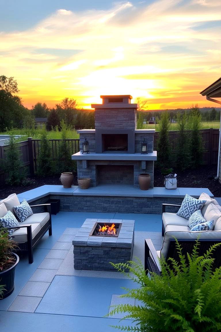 Outdoor Three Sided Fireplace - 24 3 Sided Fireplace Ideas