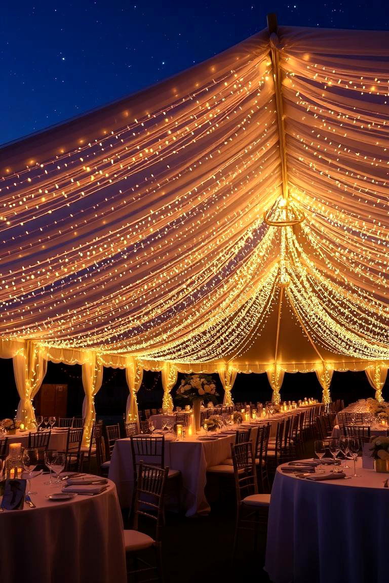 Outdoor Wedding Reception Under the Stars - 24 Garden Wedding Ideas
