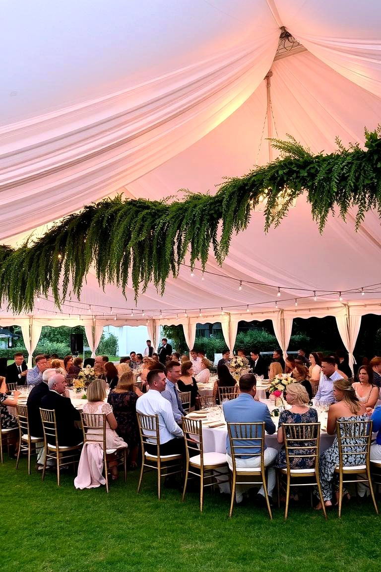 Outdoor Wedding Reception with Canopy Tents - 24 Garden Wedding Ideas