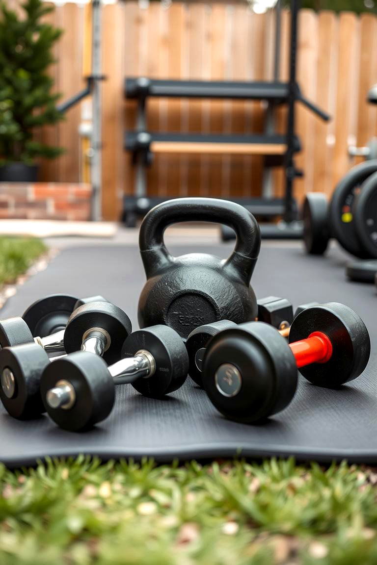 Outdoor Weight Set Wonder - 24 Outdoor Gym Ideas