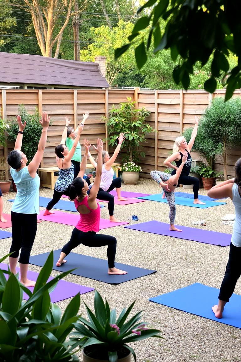 Outdoor Yoga Class - 24 Backyard Entertainment Ideas