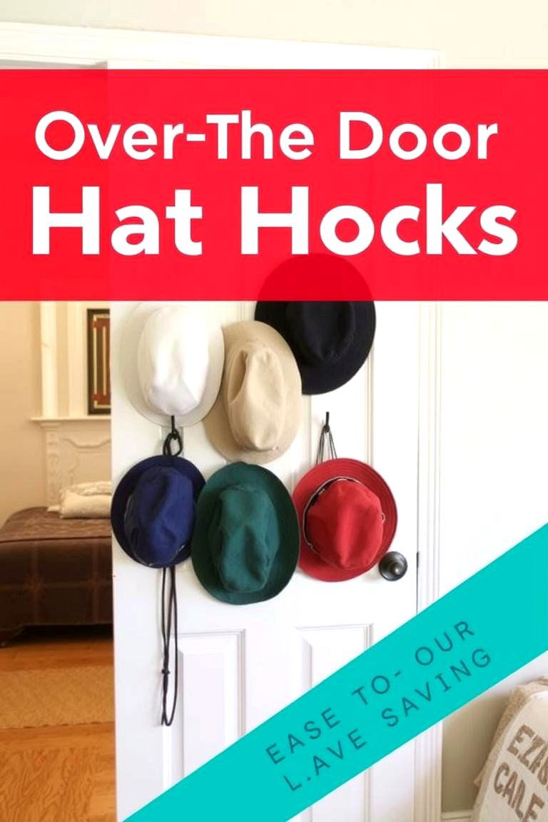 Over the Door Hat Hooks - 24 Hat Rack Ideas